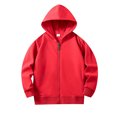 thumbnail image 5 of Girls Zip up Hoodie: Lightweight Hooded Jackets with Side Pocket Lightweight Casual Solid Long Sleeve Front Zipper Fleece Sweatshirt with Hood, 1-2 Years, 5 of 7