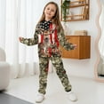 thumbnail image 3 of Uorisanigo 2Pcs Set Long Sleeve Pullover Hoodie and Jogger Sweatpants Casual Boys Girls Kids Youth Camo American Flag Deer Hunter Activewear Set Fall Winter Outfits Clothes, 3 of 7