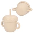 thumbnail image 4 of Taza De Entrenamiento De Silicona, Exquisita Taza De Aprendizaje Irrompible Conveniente Para Niños A Prueba De Derrames Para Beber ANGGREK Beige, 4 of 8