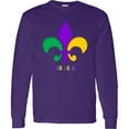 thumbnail image 3 of Inktastic Mardi Gras Fleur De Lis Long Sleeve T-Shirt, 3 of 5