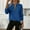 Blue, variant on Women's Fall Winter Ribbed Knit Tunic Sweater - Long Sleeve Crewneck Casual Pullover