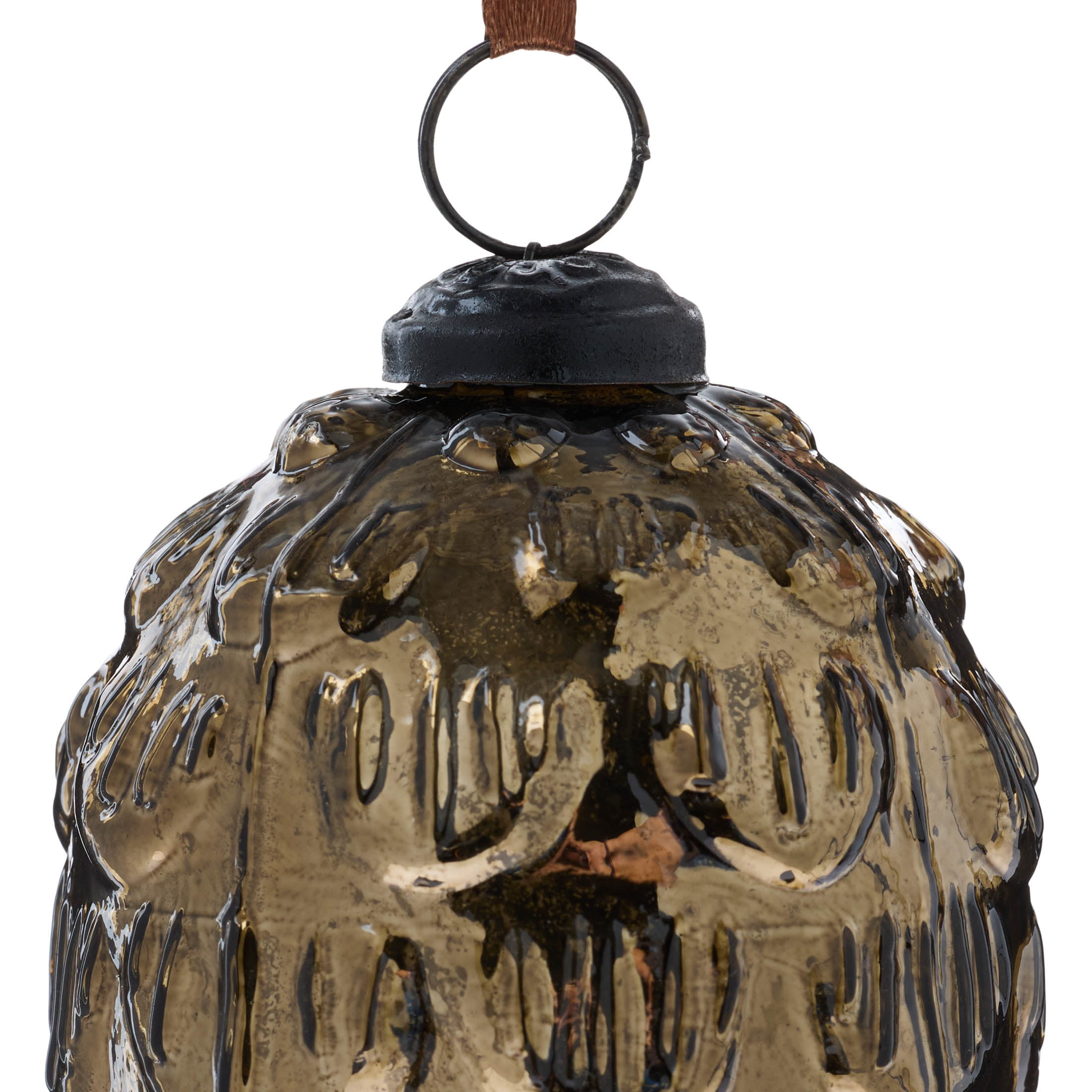 Bronze Glass Pinecone Christmas Ornament, 5", by Holiday Time
