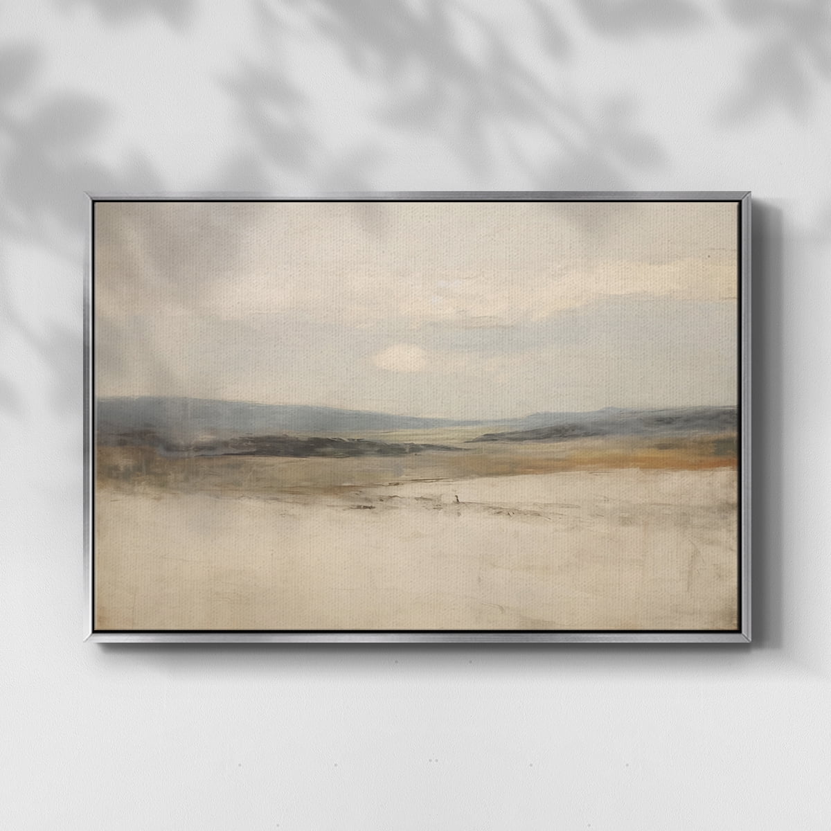 Vintage Landscape-X By Wexford Home Framed in Silver Wood Gallery Wrapped Canvas 25 in. x 37 in.