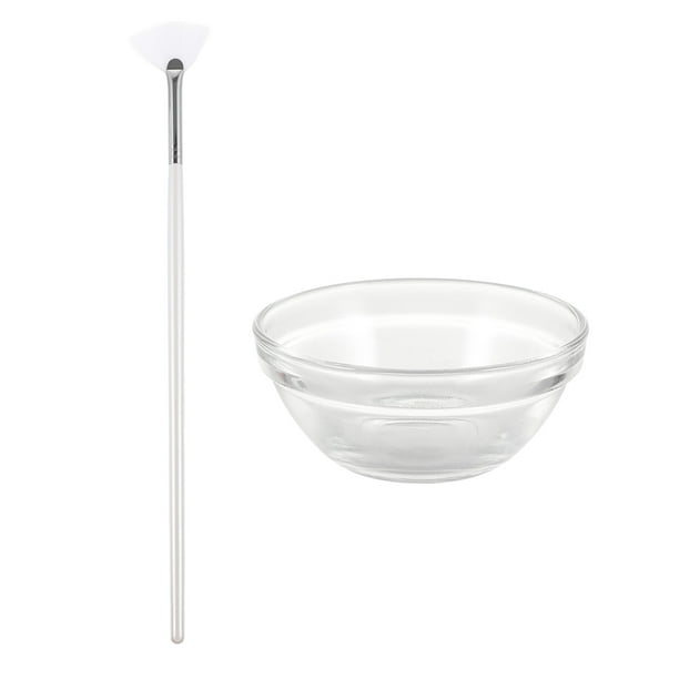 2 brochas para mascarillas faciales, aplicador de barro facial para salón de belleza, incluye recipiente.
