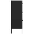 thumbnail image 2 of vidaXL Armoire à Tiroirs Noire 80x35x101,5 cm Acier, 2 of 5