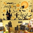 thumbnail image 1 of Pegatinas Removibles Para Pared De Feliz Halloween, Decoración Artística De Ventana, Vinilo, Murciélagos De Bruja, Calcomanías De Calabaza Para Decoración Del Hogar, Interior Y Exterior, 1 of 5