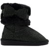 kensie Girls' Shimmer Mid-High Microsuede Faux Fur Winter Boots