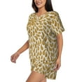 thumbnail image 2 of Naloa Gold Drops Women's Short-Sleeved Pajama Set, Loungewear, Summer pajamas, Breathable Cozy - XX-Large, 2 of 9
