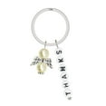 thumbnail image 1 of EGNMCR Keychains Angel Keychain Ring White/Blue Key Chain Baby Shower Favors Pendant Gifts Key chain, 1 of 1