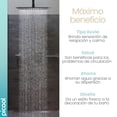 thumbnail image 4 of Regadera Cuadrada Tipo Lluvia Picool Negro Mate con Tubo 40 Cm, 4 of 5
