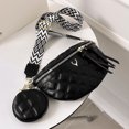 thumbnail image 1 of Bolso bandolera informal con rombo acolchado para mujer con monedero pequeño (negro) Sywqhk Para Estrenar, 1 of 8