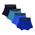 thumbnail image 2 of Bóxer Fruit Of The Loom para Hombre, Trunk Tonos Azules 4 Piezas Talla EG, 2 of 4