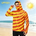thumbnail image 4 of LTTVQM Unisex Adult Summer UV Protection Hooded Long Sleeve Shirt Attached Full Face Mask Light Cooling Lake Fishing Outfit Vermilion XL, 4 of 6