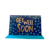 PaperCraft 5" x 8" Get Well Cards with Envelope, Sympathy Cards with Sentiments Inside, Gold Polka Dots