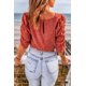 thumbnail image 1 of ABPHQTO Blusa de mujer con mangas abullonadas fruncidas con estampado de lunares, 1 of 5