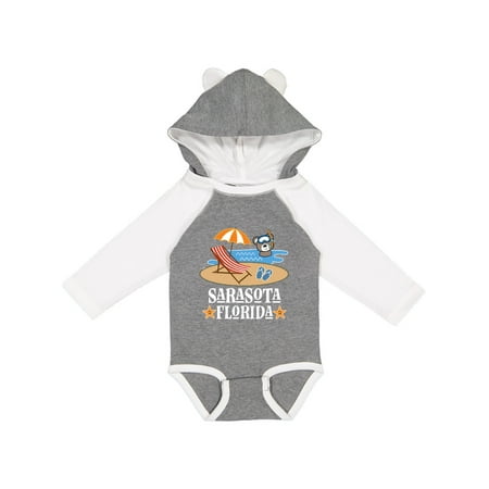 

Inktastic Sarasota Florida Beach Vacation Gift Baby Boy or Baby Girl Long Sleeve Bodysuit