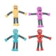 thumbnail image 2 of Juguete De Rompecabezas De Robot De Tubo Elástico, Ejercicio De Resistencia A La Mano Liviana Plástico 4pcs Taza De Succión Telescópica Robots Juguete Para Regalo, 2 of 7