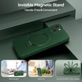 thumbnail image 4 of for iPhone 13 Case Liquid Silicone Magsafe Magnetic Stand with Screen Protector Full Protection Slim Shockproof Protective Case Cover 6.1 Inch - Alpine Green, 4 of 11
