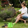 thumbnail image 4 of 1 Litter Watering Can Gardening Tools Accessories - Small Metal Watering Can for Outdoor and Indoor Plants, Spring Iron Sprinkling Can for Patio Flowers Lawn Garden, Green, 11.61 inch, 4 of 4
