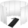 thumbnail image 1 of Parabrisas Plegable para Estufa de Acampar de 12 Placas, Parabrisas de Aluminio para Estufa de Acampar con Bolsa de Transporte, Parabrisas Portátil para Estufa de Campamento, Cocina Exterior,, 1 of 7