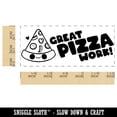 thumbnail image 2 of Great Pizza Piece of Work Teacher Student School Self-Inking Rubber Stamp Ink Stamper - Purple Ink - Small 1-1/2 Inch, 2 of 7