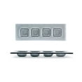 thumbnail image 2 of Glass Dinnerware 11.75" x 4" Rectangular Charcoal Glass Sectional Plate (Set of 2), 2 of 3