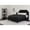 Black, variant on Flash Furniture Brighton Queen Size Tufted Upholstered Platform Bed in Beige Fabric