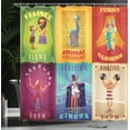 thumbnail image 4 of Ambesonne Colorful Shower Curtain, Retro Circus Animals, 69"Wx84"L, Multicolor, 4 of 5