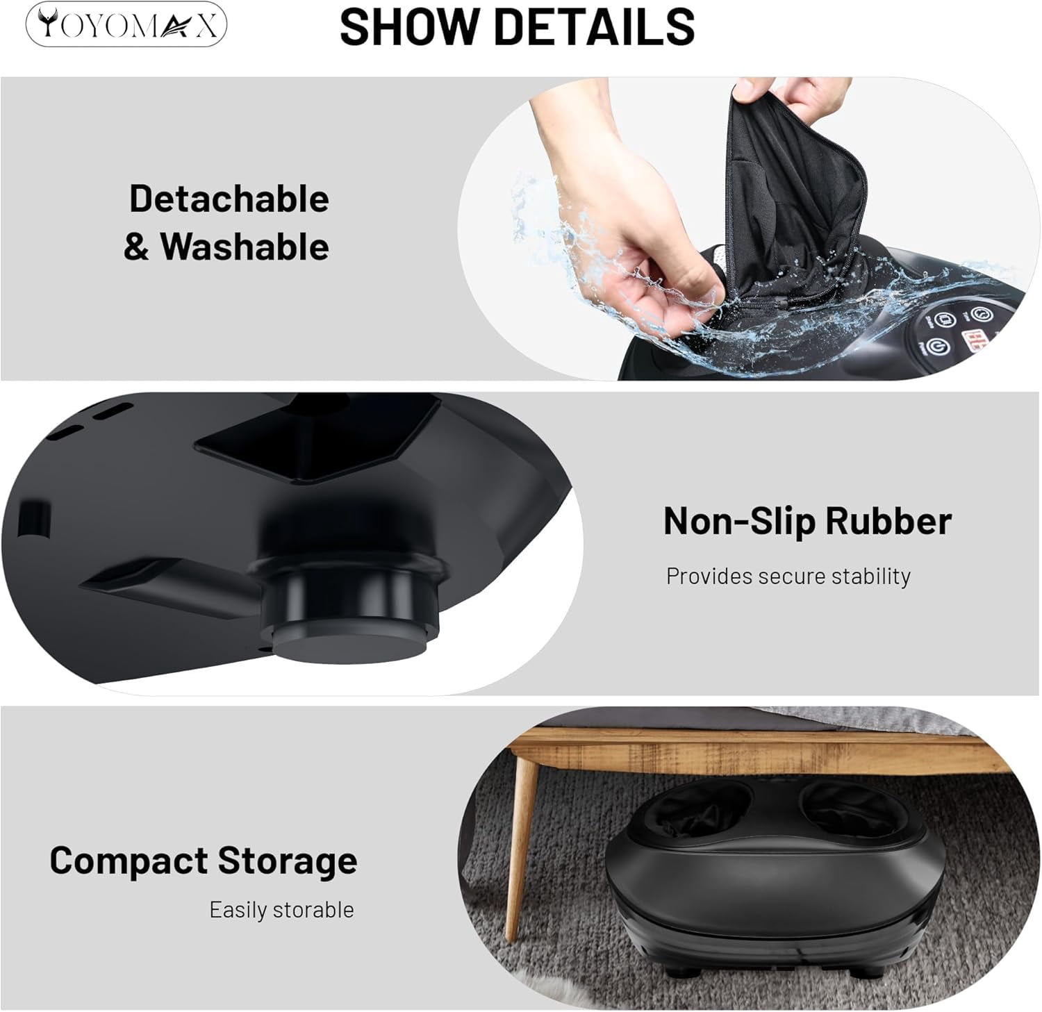 Shiatsu Foot Massager with Heat - Deep Kneading for Circulation & Feet Relief