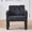 Black, variant on S-HOME Modern Minimalist Casual Single Armchair Living Room, Bedroom, Office Area Chair Padded Armchair Nordic Style Casual Seating, Beige
