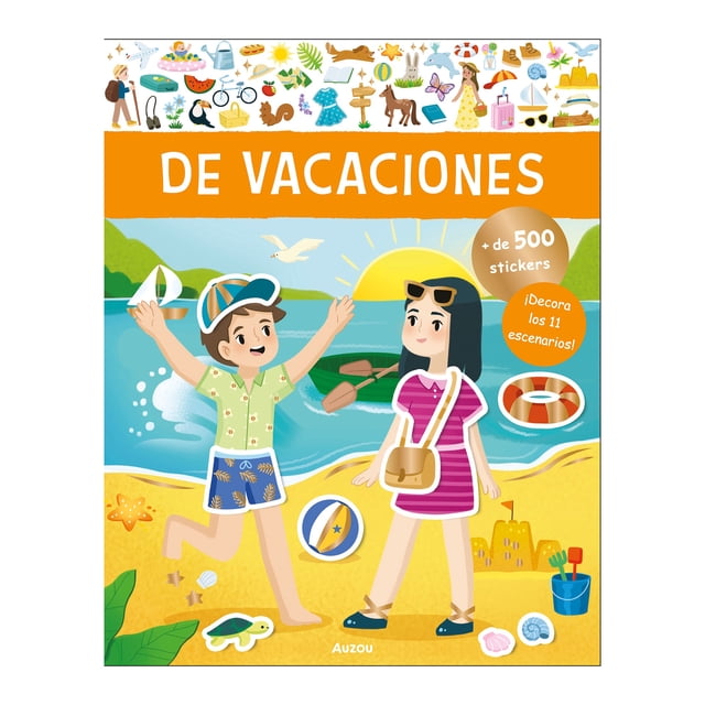 Libro de Stickers de Vacaciones Auzou Libro de bolsillo 1ra edicion