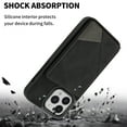 thumbnail image 2 of Feishell for iPhone 16 Pro Max Back Flip Case with Credit Card Slots,Shockproof Durable PU Leather Magnetic Button Adjustable Kickstand Wallet Phone Case for Women Men,Black, 2 of 11