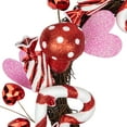 thumbnail image 4 of Northlight Candies and Hearts Valentine's Day Small Artificial Wreath - 16" - Red, 4 of 5
