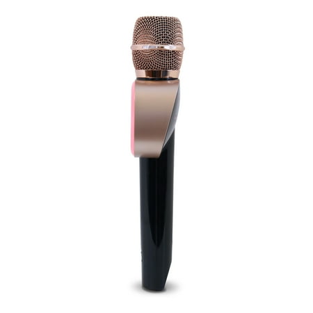 Singing Machine Bluetooth Carpool Karaoke Microphone 2.0, Stand Alone Mic, CPK565RD, Rose Gold
