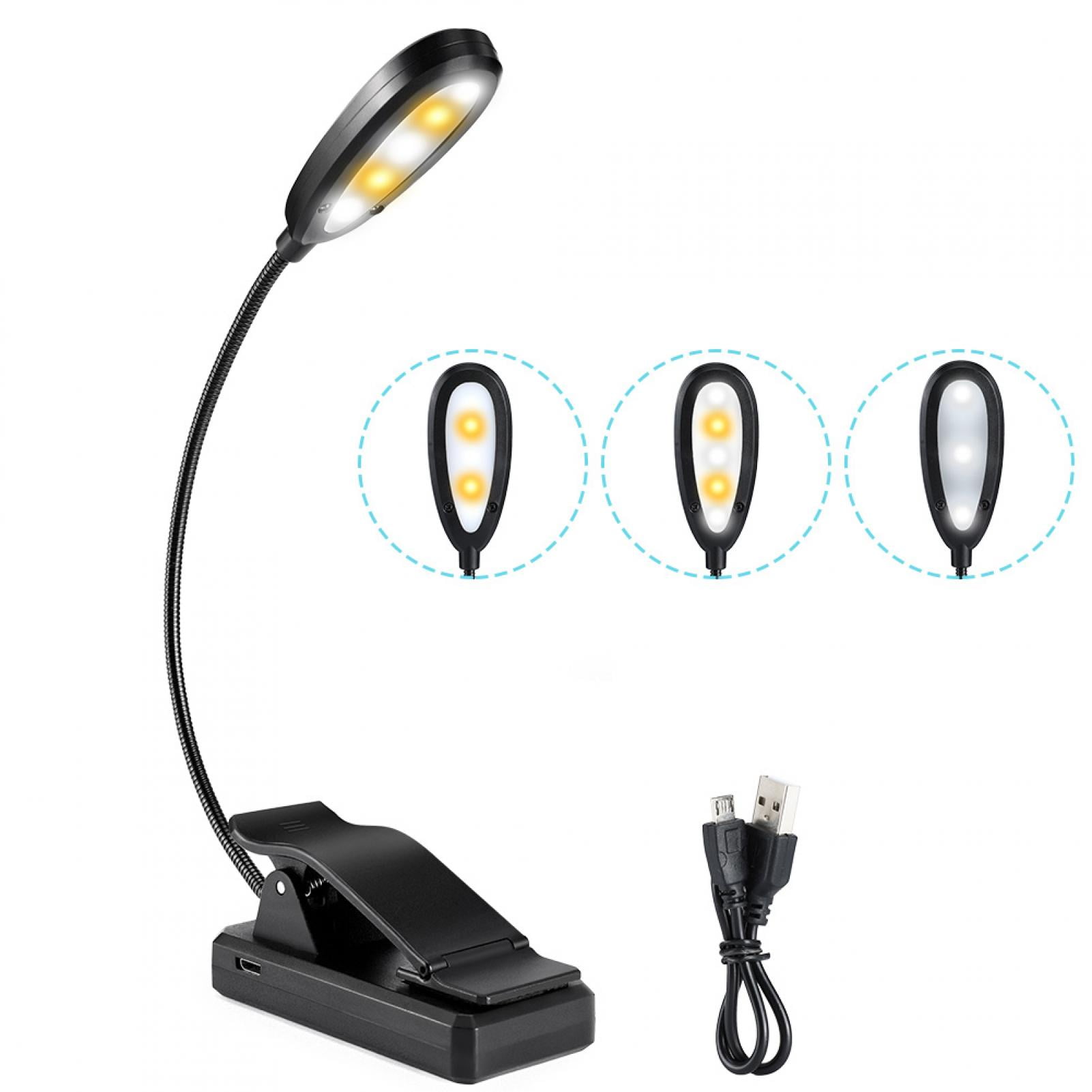 Threecolor Temperature Book Clip Light Table Lamp Learning Lamp Clip