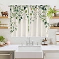 thumbnail image 2 of Eucalyptus Leaf Kitchen Curtains 72 Inch Length, Watercolor Green Plant Vintage Country Grommet Top Bedroom Living Room Curtains, Light Filtering Cafe Curtain Drapes 2 Panels Set 104''x72'', 2 of 9