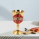 thumbnail image 4 of Copas de vino clásicas de metal con forma de cáliz para centro comercial,Taza con relieve y patrón tallado,estilo retro creativo,Cocina Comedor Vajilla Cristalería Copa de, 4 of 8