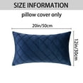 thumbnail image 5 of Unique Bargains 4Pcs Velvet Geometric Textured Pillow Covers Home Decor Cushion Covers Navy Blue 12" x 20", 5 of 6