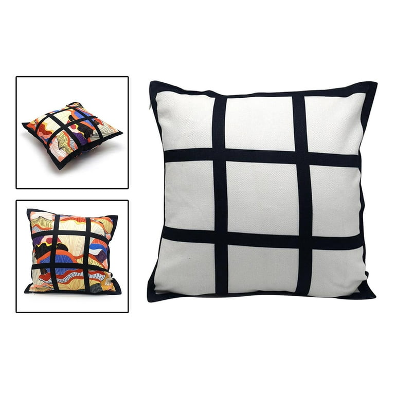 Sublimation Blank Pillow Cases 16x16 inch DIY with Concealed