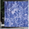 thumbnail image 4 of Ambesonne Blue Shower Curtain, Cracked Marble Pattern, 69"Wx84"L, Blue, 4 of 5
