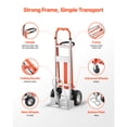 thumbnail image 4 of KFFKFF 4-in-1 Convertible Hand Truck, 1000 lbs Capacity in 4-Wheel Mode, Multi-Function Dolly with Non-Slip Handle & Durable Wheels, Aluminum Alloy Portable Cart for Home, Office, and Warehouse Use, 4 of 9