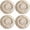 Gold, variant on 13" Set of 4 Wooden Mother of Charger Plates with Golden Leaf Inlay - Round Decorative Underplates - Glamorous Table Setting for Holiday Parties & Special Events