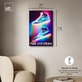 thumbnail image 5 of Chase Your Dreams Sneaker Glow Canvas Neon Art Prints by Art Remedy, Gallery Wrapped, 20" x 30", 5 of 7