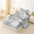 thumbnail image 2 of Homewish Gray Tie Dye Twin Sheets,Retro Geometric Artwork Bedding,3 Pieces,1 Fitted Sheet and 1 Pillowcase, 2 of 6