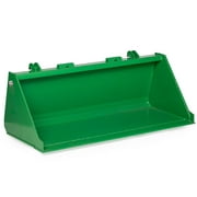 Titan Attachments 5FT Dirt Bucket Attachment Fits John Deere Hook And Pin Tractors, Low Profile Bucket For Dirt, Debris, Material Loading with Reinforced Gussets