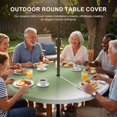 thumbnail image 3 of Round Outdoor Tablecloth with Umbrella Hole and Zipper, Modern Sage Green Tablecloth with Elastic Waterproof, Green Ombre Aesthetics Abstract Art Patio Table Covers for 36" - 44" Picnic Pool Tables, 3 of 9