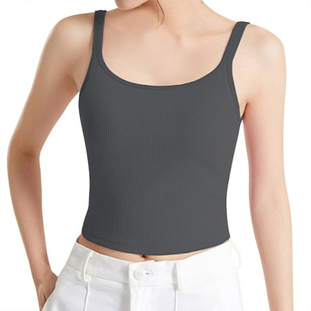 LARUYEKO New Ladies  Slim Underwear with Chest Cushion Without Rims Bra Slim Underwear Umbilical Sling Lace Camisole Lingerie for Women Womens for Layering Lace Top 3x Camisole Set V Neck Camisole