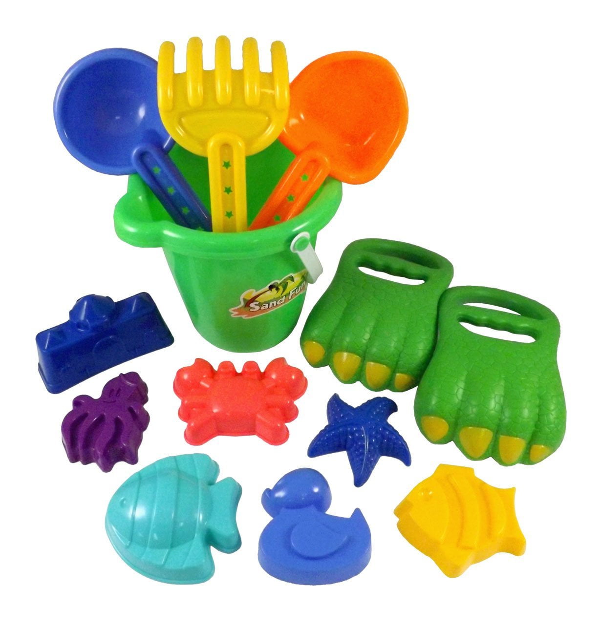 Liberty Imports Dinosaur Sand Digger Scoop Claw Beach Toy Set 13