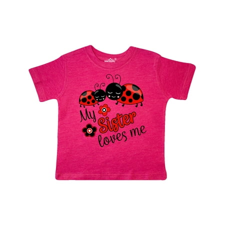 

Inktastic My Sister Loves Me with Cute Ladybugs Gift Toddler Boy or Toddler Girl T-Shirt