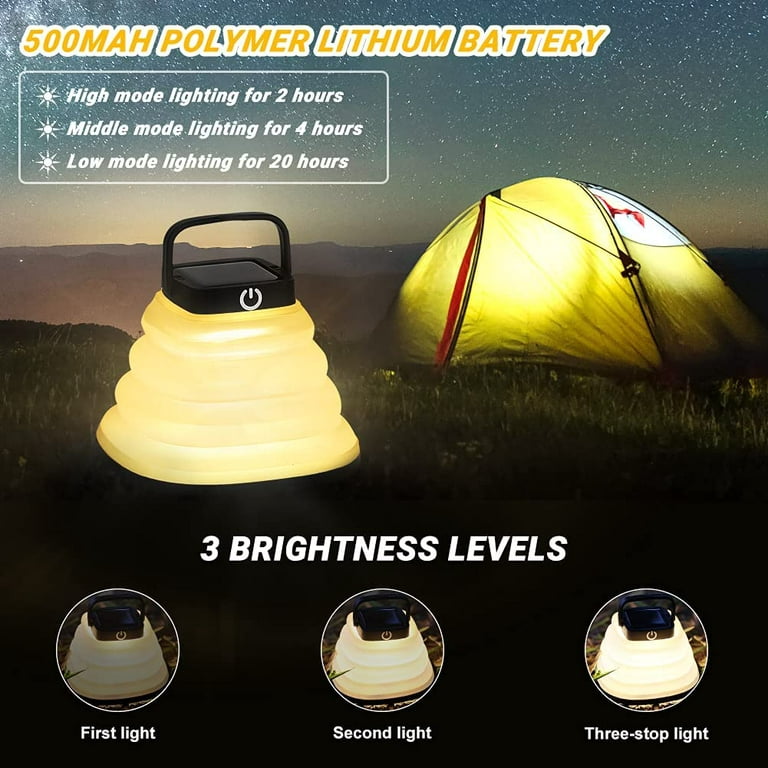 Camping Lantern Rechargeable, 3 Light Levels Outdoor Camping Lamp